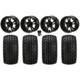 thumbnail image 1 of LSI Warlock 14" Golf Wheels Gloss Black 23" Sierra Sport Tires E-Z-GO & Club Car, 1 of 4