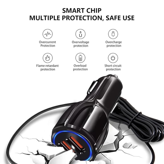 LSKJGA-Fast Android Car Charger USB C Charging Cable Cord for T-Mobile REVVL 7 PRO REVVL 6 PRO 5G/REVVL V+ 4 2 Plus 4 Plus, Cat S62 Pro S62 S61 S52, Alcatel TCL 4X 5g TCL Flip Pro,Sonim XP3 XP8 Phone