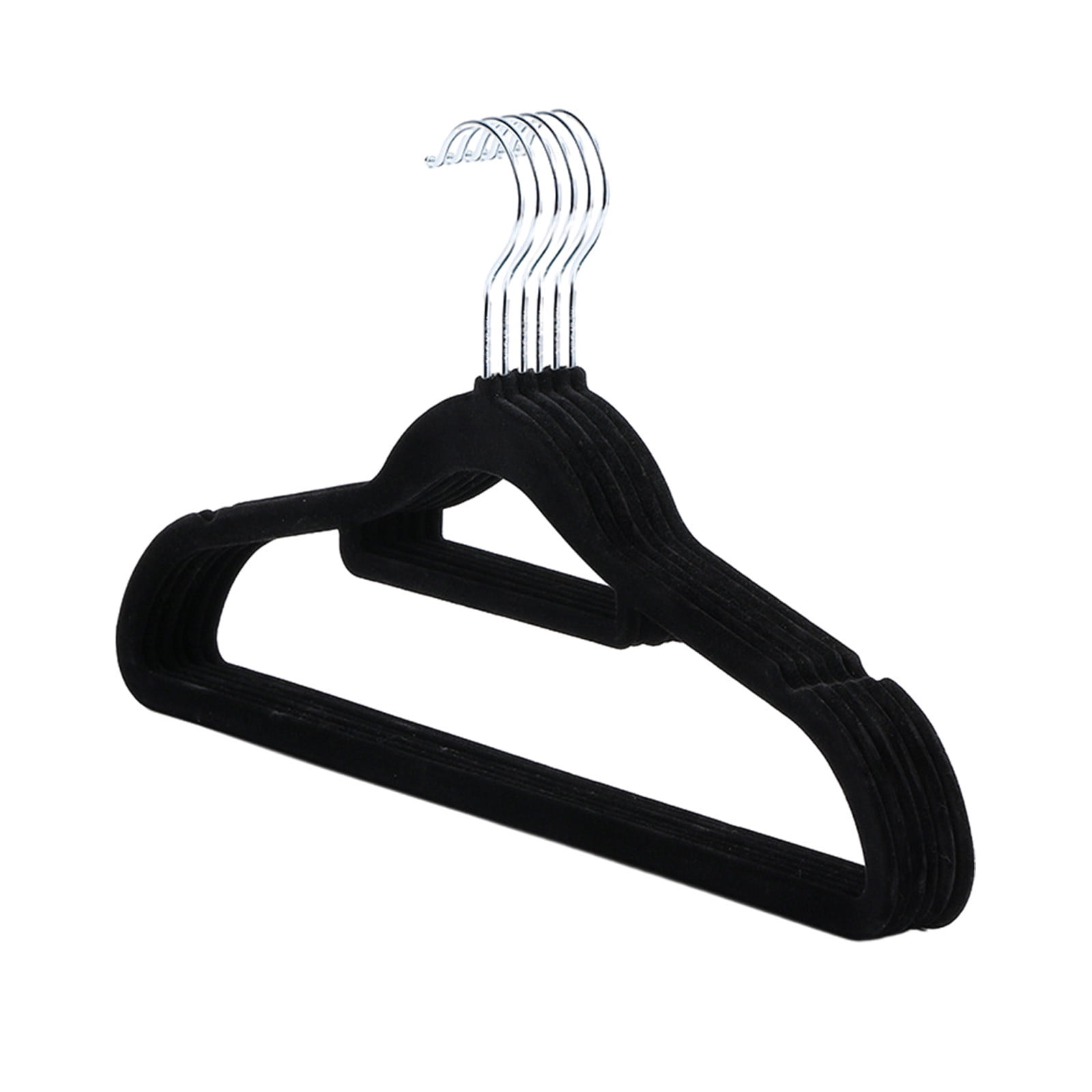 LSLJS 10 Pack Velvet Hangers, 16.5 inch NonSlip Flocked Felt Clothes Hangers Heavy Duty Coat