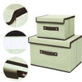 thumbnail image 1 of LSLJS 2 Pcs Clothes Storage Bins Closet Organizers and Storage, Linen Fabric Foldable Storage Boxes with Lids & Reinforced Handles Stackable Storage Cube Containers Baskets for Clothes Toys, 1 of 6