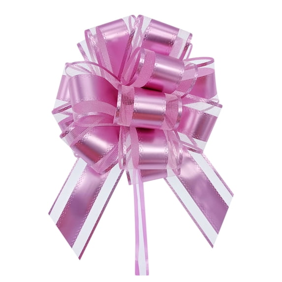 LSLJS 20 Pcs Christmas Pull Bows with Ribbon, Solid Color Gift Wraping Bow Valentine Easy Assembled Flower Basket Bows Party Birthday Christmas Gifts Wrap Accessory for Present Florist Bouquet