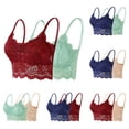 thumbnail image 1 of LSLJS 2PACK Womens Lace Cami No Underwire Wireless Bras Trendy Breathable Solid Color Camisole Lingerie, Gifts for Women, 1 of 2