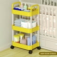 thumbnail image 1 of LSLJS 3 Tier Rolling Cart with Drawer, Multifunctional Storage Organizer with Plastic Shelf & Metal Wheels, 3 Tier Utility Cart, Cart Organizer for Kitchen Bathroom Living Room Office, 1 of 6