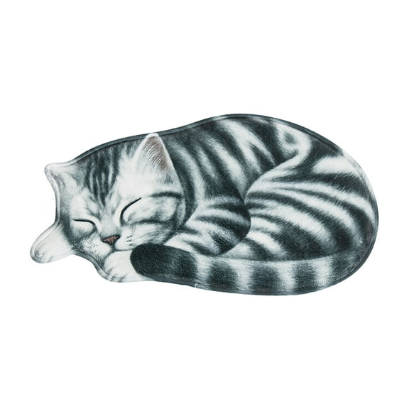 LSLJS 3D Cat Bathroom Rugs Cute Sleeping Cat Printed Mat 30"x15.7" Super Absorbent Non-Slip,Quick Dry, Ultra Soft And Comfortable Carpet For Shower Room,in Front of Bathtub, Bedroom on Clearance