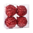 thumbnail image 1 of LSLJS 4 Pcs Christmas Tree Ball Ornaments, Christmas Decorations 3.15" Glitter Sequin Christmas Ball Shatterproof Plastic Hanging Bauble Sphere Xmas Holiday Pendants for Xmas Tree, 1 of 7