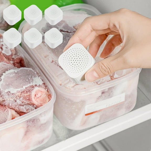 LSLJS 6 Pack Small Fridge Deodorizer, Activated Charcoal Odor Absorber Natural Odor Eliminator, Reusable Activated Carbon Agent Box BPA-Free Food-Safe Air Freshener for Refrigerator Freezer Cabinet