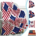 thumbnail image 1 of LSLJS American Flag Blanket Super Soft Warm Fuzzy Cozy Anti-Static Throw Blanket USA Flag Themed Comfort for Sofa Room Home All-Season Use Gift Women Men, Blanket 28x40", 1 of 6