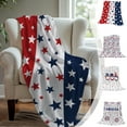 thumbnail image 1 of LSLJS American Flag Blanket Super Soft Warm Fuzzy Cozy Anti-Static Throw Blanket USA Flag Themed Comfort for Sofa Room Home All-Season Use Gift Women Men, Blanket 28x40", 1 of 6