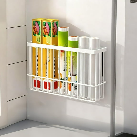 LSLJS Basket Magnetic & Dryer Ball Holder Storage Basket Magnetic Lint Bin No Tools Organization and Storage for Kitchens Laundry Room Fridge