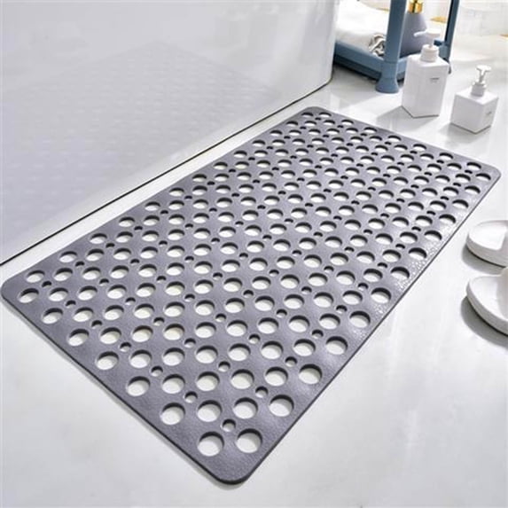 LSLJS Bath Mat & Extra Long Non-Slip - Shower Mat & Drain Holes - Suction Cups Bath Mats for Bathroom Floor 29.5x16.9"