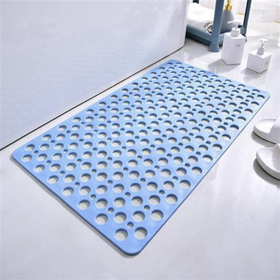 LSLJS Bath Mat & Extra Long Non-Slip - Shower Mat & Drain Holes - Suction Cups Bath Mats for Bathroom Floor 29.5x16.9"