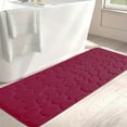 thumbnail image 1 of LSLJS Bathroom Rugs Embossed Design Bathtub Mats SBR Non-slip Bottom Absorbent Runner Rugs Shower Rug Toilet Carpet Bath Mats for Bathroom Floor Modern Home Decor Machine Washable 71" x 24" Red, 1 of 4