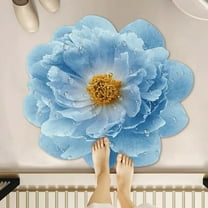 LSLJS Bathroom Rugs & Floral - Rug & Absorbent - Bath Mat & Quicks Drying Washable for Shower Room Bathtub Kitchen Bathroom 15x15"