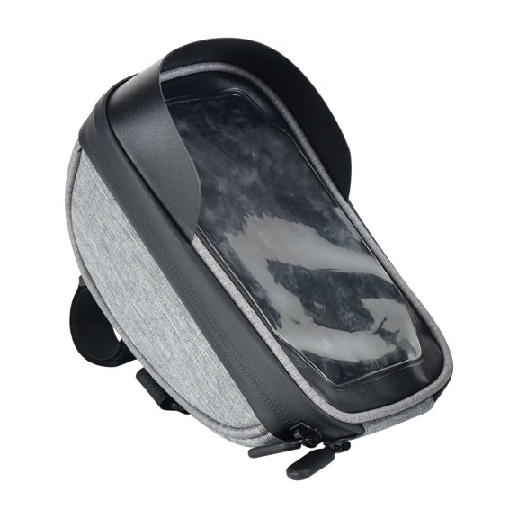 LSLJS Bike Phone Mount Bag, Front Frame Handlebar Bag Waterproof Phone Holder Case, Sun Visor Design Top Tube Cycling Bag Sensitive Touch Screen Bicycle Accessories Pouch Universal for Men Women