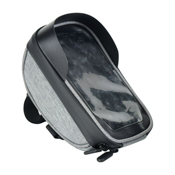 LSLJS Bike Phone Mount Bag, Front Frame Handlebar Bag Waterproof Phone Holder Case, Sun Visor Design Top Tube Cycling Bag Sensitive Touch Screen Bicycle Accessories Pouch Universal for Men Women