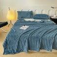 thumbnail image 1 of LSLJS Blanket & Soft Striped - Throw Blanket & Warm Velvet Flannel - Blankets & Microfiber for Couch Sofa Nap Bed Living Room Home 79x59" All Seasons, 1 of 6