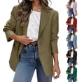 thumbnail image 1 of LSLJS Blazers for Women Button Down Suit Jacket Trendy Casual Solid Color Shirts Fall Outfits 2025, S-2XL, 1 of 3