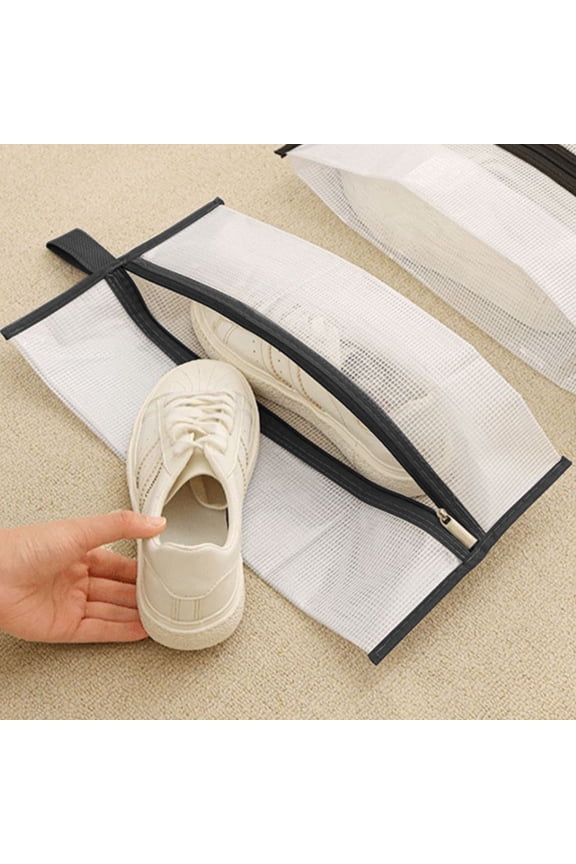 Boot Bag Transparent & Large Dusts Shoe Bags Waterproof Portable Hangable Shoe Bags for Travel Men Women (Clear Gray-Boot)