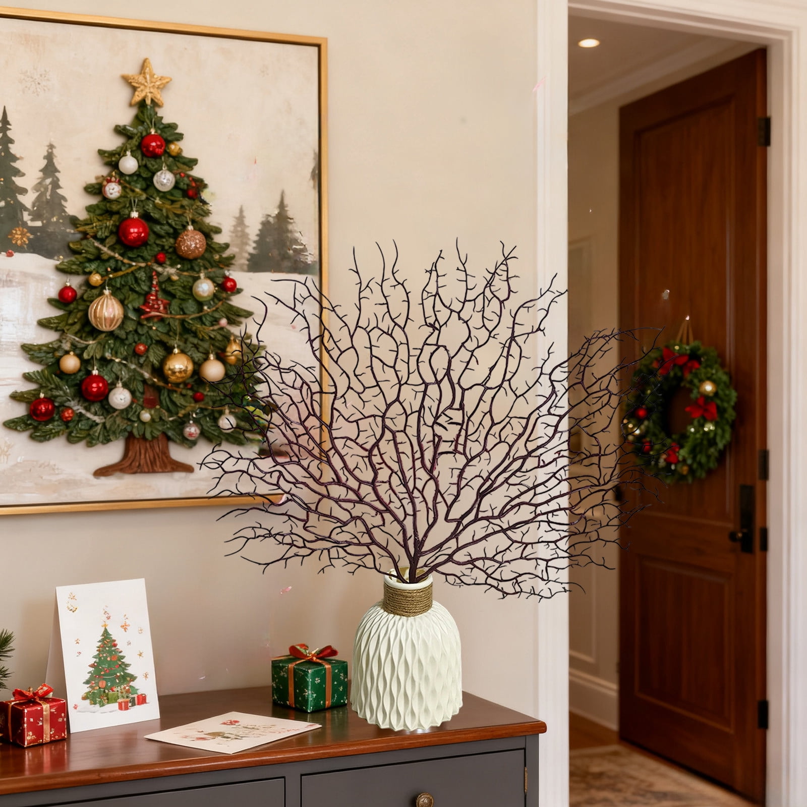 LSLJS Branches - Christmas Decorations Antler Dried Tree Artificial