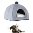 thumbnail image 1 of LSLJS Cat Bed Pet Beds for Cats Universal Pet Tent Thickened Cozy Cat Cave Beds for Indoor Cats Warm Pet Home Pet Bed Sleeping Cushion Cotton Pet Sofa Gray 12.2"H Machine Washable on Clearance, 1 of 4