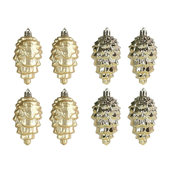 LSLJS Christmas Tree Balls Set, 8 PCS Christmas Decorations Pine Cone Special-shaped Shatterproof Plastic Hanging Ball Ornaments, Christmas Pendants Tree Supplies for Holiday Wedding Party