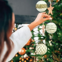 LSLJS Christmas Balls 9Pcs Velvet Shatterproof Christmas Ball Ornaments 3.4" Glitter Hanging Decor Christmas Ornaments for Xmas Tree Party Holiday Party Decorations