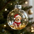 thumbnail image 1 of LSLJS Christmas Balls Dog Crystal Glass Christmas Ball Ornaments for Xmas Tree Holiday Party Decorations, Christmas Tree Decorations, 1 of 1