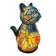 thumbnail image 1 of LSLJS Christmas Cute Animals Night Lights, 7.9 inch Resin 3D Cat-Shape Retro Desktop Decorations with LED Lamp Colorful Splicing Design Gothic Cathedral Glass Style Bedside Light Christmas Gifts, 1 of 4