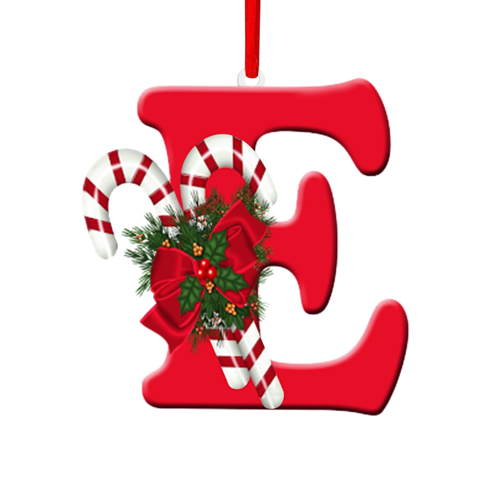 LSLJS Christmas Decorations, 26pc Christmas Letter Ornaments, Red Acrylic Christmas Tree