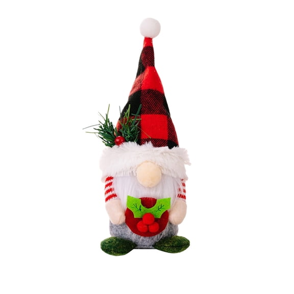 LSLJS Christmas Faceless Gnome Dolls - Christmas Decorations 8.6 inch Faceless Santa Plush Dolls Handmade Xmas Holiday Gnome Stuffed Toys Christmas Gifts for Xmas Tree Party Fireplace Table