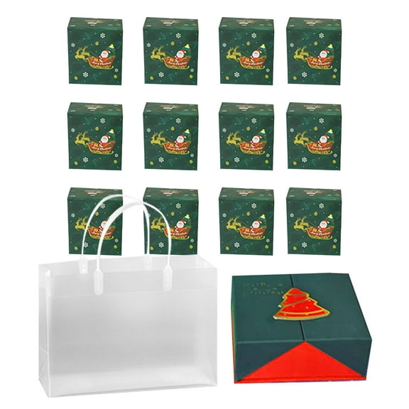 LSLJS Christmas Gifts Box Explosion -Christmas Decorations 2023 Merry Christmas Tree Surprise Gift Boxes with Folding Up Box Cards Surprise Bouncing Green Envelope Box Pop-Up Valentine Gift Box(12Pcs)