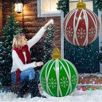 LSLJS Christmas Inflatables 22" Xmas Ball Ornaments Outdoor Large Decorations Christmas Inflatable for Xmas Tree Porch Yard Holiday, Christmas Decorations