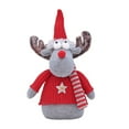 thumbnail image 1 of LSLJS Christmas Knitted Reindeer Plush Doll, Christmas Decorations 9.8" Cute Reindeer Stuffed Toys with Knitted Cloth & Hat Soft Xmas Holiday Ornaments for Desk Couch Sofa Party, 1 of 6