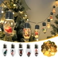 thumbnail image 1 of LSLJS Christmas Lamp Bulb String Lights, 59 inch Simulation Light Bulb with Cute Santa Snowman Reindeer Models Inside 5 LED Christmas Tree Pendants Xmas Holiday Baubles Christmas Decorations, 1 of 7