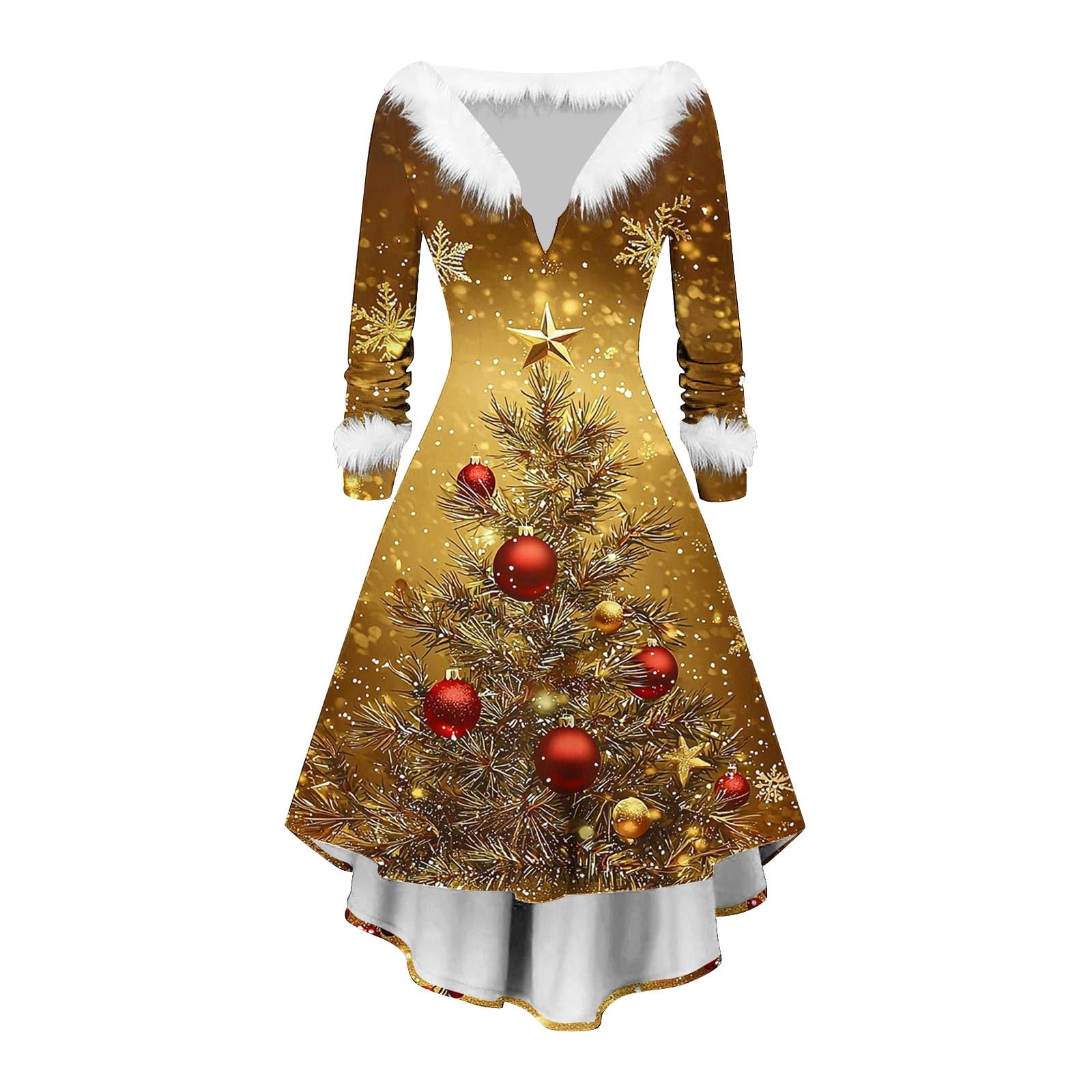 chinese dress ladies HDE Women's Plus Size Party Dress Ugly Christmas Sweater Long Sleeve Above  Knee Skater Dress Fun Holiday Xmas Swing Tunic Dear Santa Bring Wine