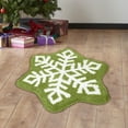 thumbnail image 1 of LSLJS Christmas Rug Multiple Color Snow Shaped Non-Shedding Low Pile Mat Christmas Rugs Living, Bedroom, Children's Room Decor Super Strong Christmas Decorations 16x16" Area Rug, Rug Washable, 1 of 5