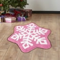 thumbnail image 1 of LSLJS Christmas Rug Multiple Color Snow Shaped Non-Shedding Low Pile Mat Christmas Rugs Living, Bedroom, Children's Room Decor Super Strong Christmas Decorations 16x16" Area Rug, Rug Washable, 1 of 5