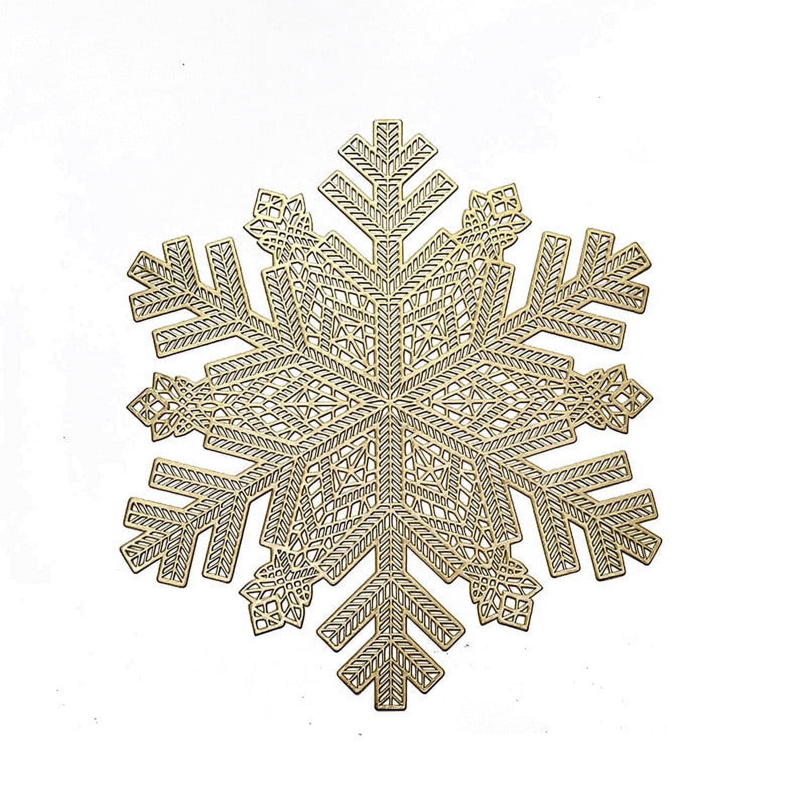 LSLJS Christmas Snowflake Placemats, Table Christmas Decorations, 13.4