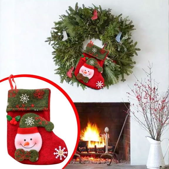 LSLJS Christmas Stockings Mini Knitted Personalized Xmas Hanging Stocking Christmas Socks for Holiday Fireplace Party Favors Family Gift Bag, Christmas Decorations