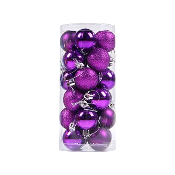 LSLJS Christmas Tree Ball Hanging Ornaments,24 Pcs 3.15 inch Shatterproof Glitter 3 Style Hanging Ball Bauble Sphere, Christmas Decorations for Xmas Tree Christmas Theme Pendant for Party Wedding