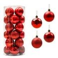 thumbnail image 1 of LSLJS Christmas Tree Ball Ornaments, 2.36" Shatterproof Glitter Xmas Tree Hanging Decorations Multi-style Solid Color Baubles Ball Pendants Hanging Bauble Sphere Christmas Decorations(24 Pcs), 1 of 2