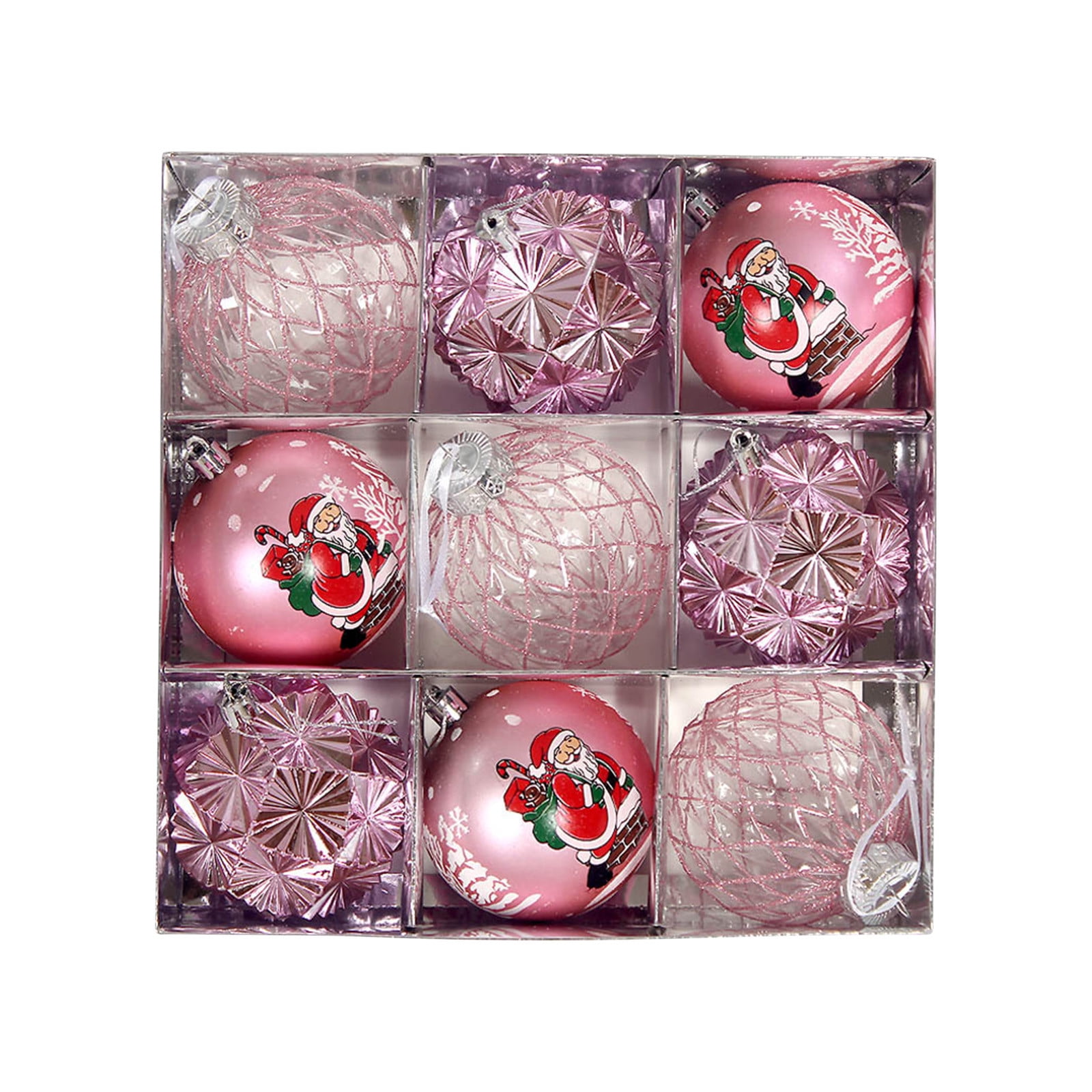 LSLJS Christmas Tree Ball Ornaments, Christmas Decorations, 9Pcs 3.15