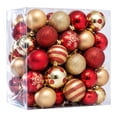thumbnail image 1 of LSLJS Christmas Tree Ball Ornaments Gift Box Set, 50 Pcs Red & Gold Shatterproof Glitter Multi-Style Hanging Ball Bauble Sphere,Christmas Decorations, Christmas Theme Pendant for Wedding Party, 1 of 8