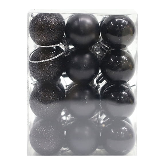 LSLJS Christmas Tree Ball Ornaments for Xmas Tree,24 Pcs 1.8" Colorful Shatterproof Glitter 3 Different Style Hanging Ball Bauble Sphere,Christmas Decorations,Christmas Theme Pendant for Wedding Party