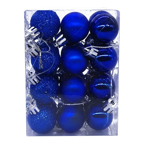 LSLJS Christmas Tree Ball Ornaments for Xmas Tree,24 Pcs 1.8" Colorful Shatterproof Glitter 3 Different Style Hanging Ball Bauble Sphere,Christmas Decorations,Christmas Theme Pendant for Wedding Party