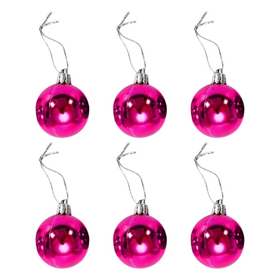 LSLJS Christmas Tree Ball Ornaments for Xmas Tree, 6 Pcs 4 inch Shatterproof Glitter Christmas Ball Mirror Side Colorful Hanging Bauble Sphere with Rope, Christmas Decorations for Party Wedding