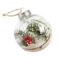 thumbnail image 1 of LSLJS Christmas Tree Balls, Christmas Decorations,3.5 inch Shatterproof Clear Ball Fill in Simulation Berry,Pine Cone,Spruce Leaf, Refillable Baubles Sphere Christmas Hanging Ornaments for Party, 1 of 4