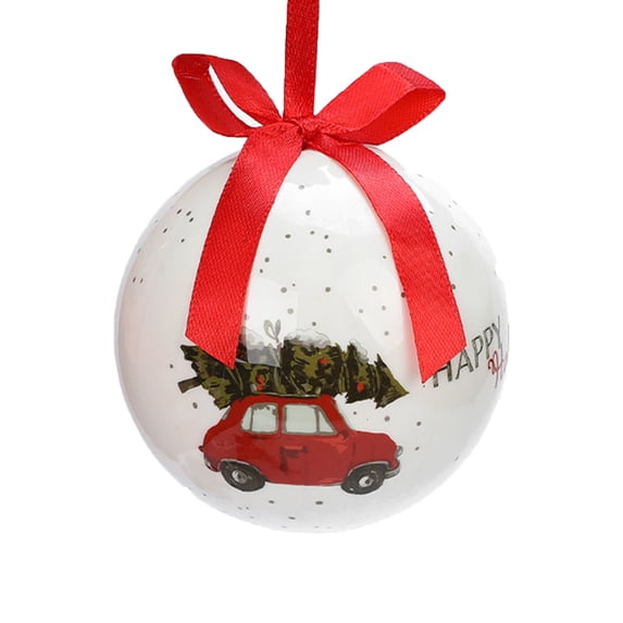 LSLJS Christmas Tree Balls Ornaments for Xmas Tree, Christmas Decorations, 2.8" Shatterproof Glitter Santa Snowflake Deer Hanging Ball with Rope, Christmas Theme Pendant for Holiday Wedding Party