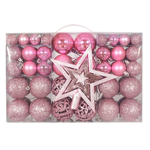 LSLJS Christmas Tree Hanging Ball Ornaments, Christmas Decorations 101PCS Christmas Ball Ornaments Christmas Tree Decoration Holiday Multiple Styles Ornaments Christmas Trees Ball Decoration for Party