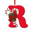 thumbnail image 1 of LSLJS Christmas Tree Hanging Ornaments Letter Pendants 3.15 inch Acrylic Flat Red Alphabet with Candy Cane Design Pendants Xmas Holiday Car Rearview Mirror Baubles Christmas Decorations Gifts, 1 of 4